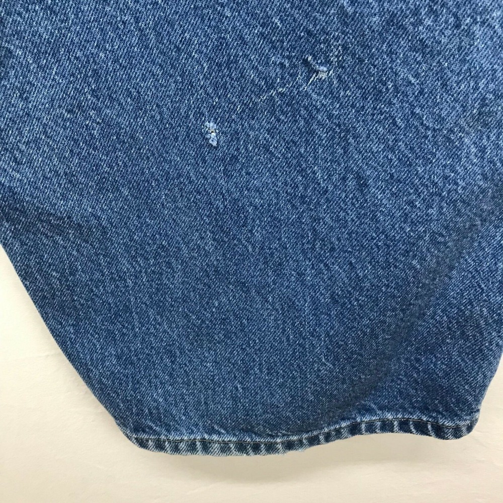 Carhartt Jeans Mens 44x32 Blue Denim Loose Fit Distressed  100% Cotton B167 DST - Picture 6 of 9
